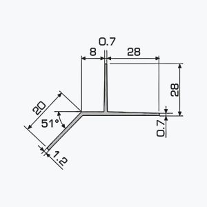 TEMPOLISTEL® A127 Profilé bas de cloison - Image 2