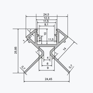 TEMPOLISTEL® A138 Profilé à led tête de cloison - Image 2