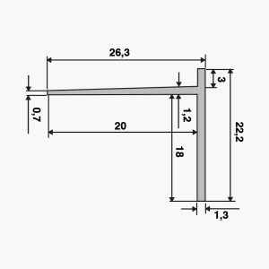 TEMPOLISTEL® B102 Profilé d’arret BA 18 - Image 2