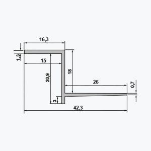 TEMPOLISTEL® B103 Profilé joint creux pour BA 18 - Image 2