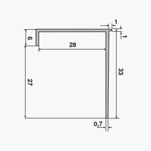 TEMPOLISTEL® B108 Profilé d’arrêt plaque de plâtre BA25 - Image 2
