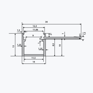 TEMPOLISTEL® B116 Profilé à led plat - Image 2