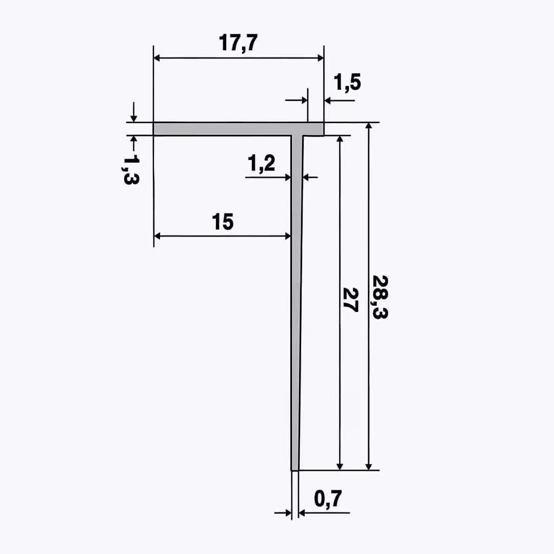 TEMPOLISTEL® B119 Profilé d’arrêt cloison BA15 - Image 2